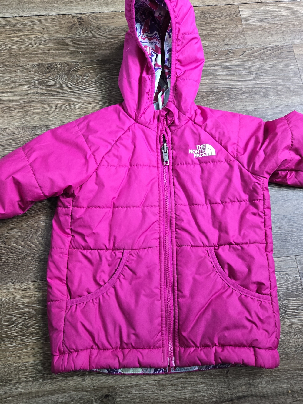 The North Face Girls' Pink Hooded Puffer Jacket